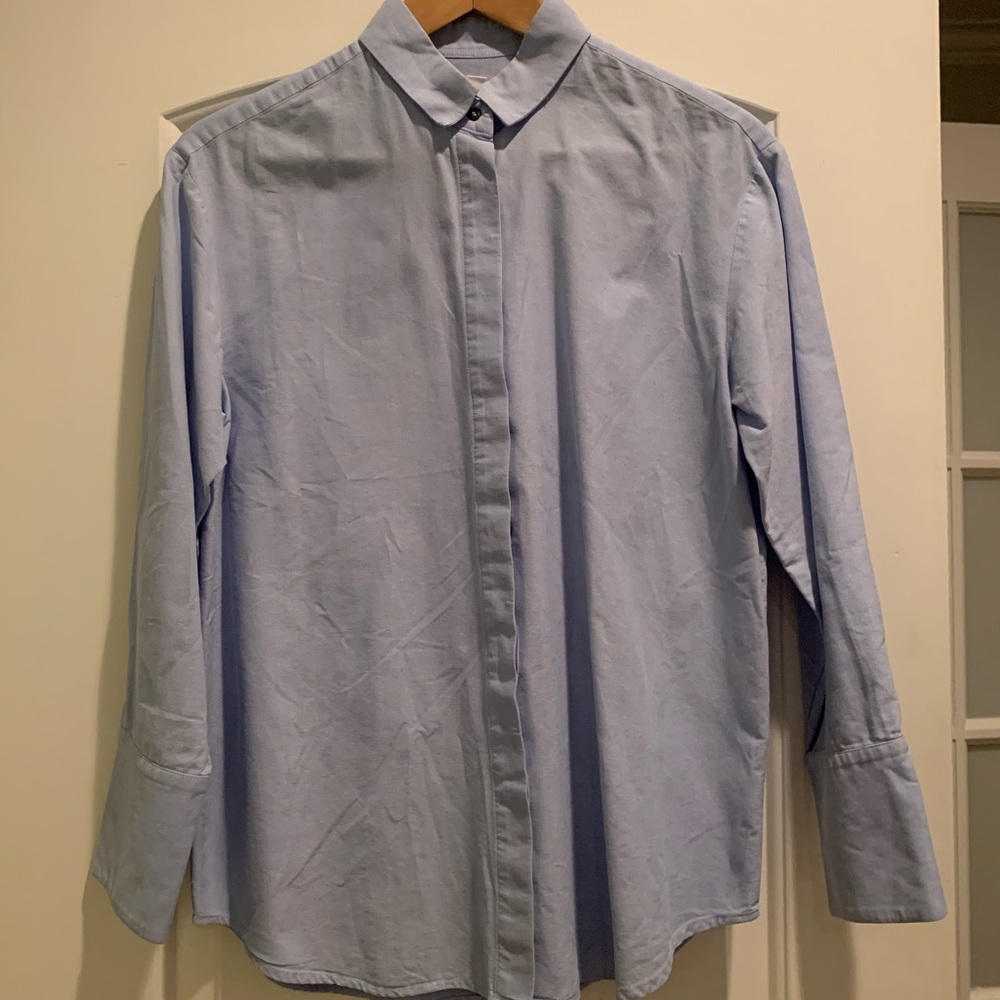 &other stories light blue cotton shirt